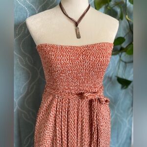 Altar’d State Orange Lined Maxi Dress w/belt